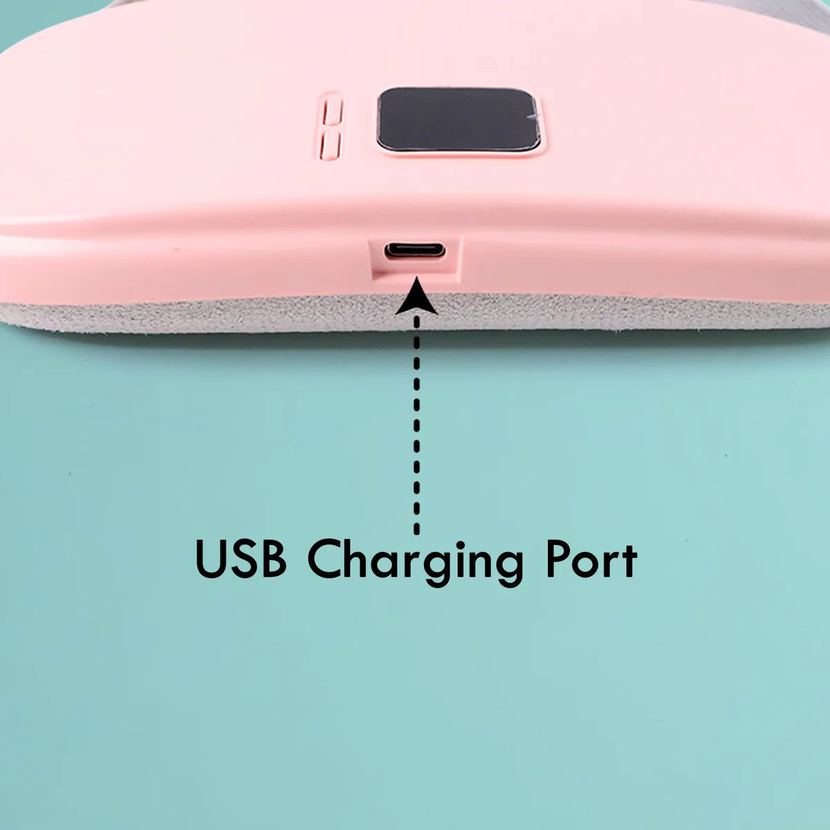 Rechargeable Smart Warm Palace Belt With Heating and vibrating Relieve Period Cramp Pain Menstrual Waist Belt for Cramp Period Care, Period Massager (1 Pc)