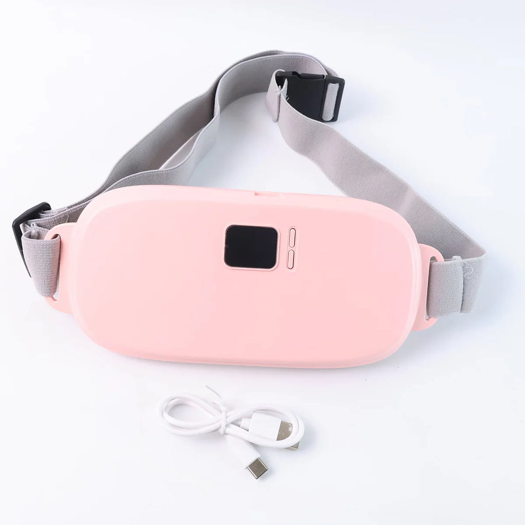 Rechargeable Smart Warm Palace Belt With Heating and vibrating Relieve Period Cramp Pain Menstrual Waist Belt for Cramp Period Care, Period Massager (1 Pc)
